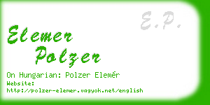 elemer polzer business card